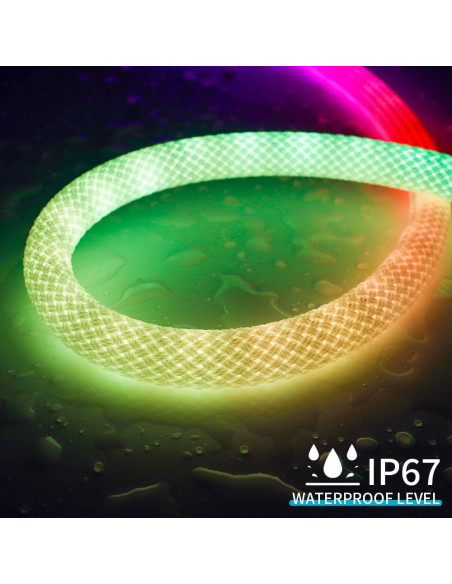 Tira de Neón LED 10M Xnbada RGB 360 DC12V Impermeable