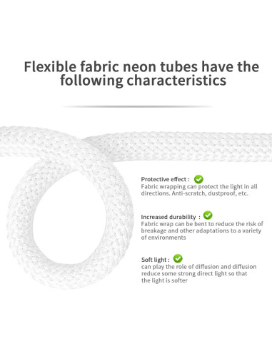 Tira de Neón LED 10M Xnbada RGB 360 DC12V Impermeable