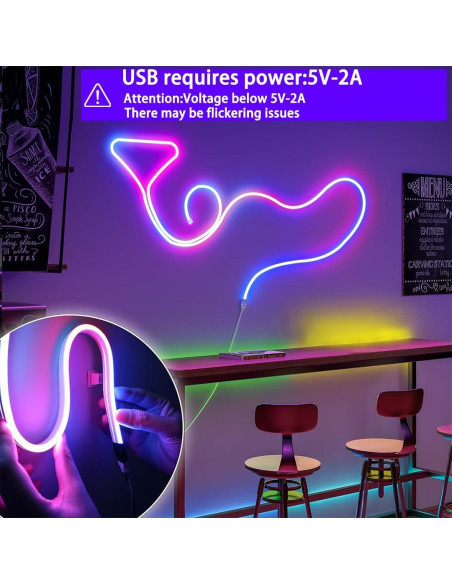 Luz de tira LED RGB Azhongxus 3m con control remoto y APP Luz de tira LED RGB Azhongxus 3m con control remoto y APP