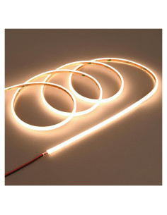 Tira LED Neon COB 5m 3000K Blanco Cálido Impermeable 24V