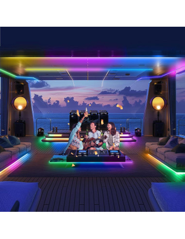 Luces de Neón LED Yeenoon 5m RGB Control Remoto IP68 Barco