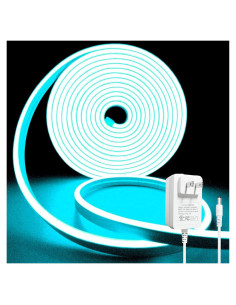 Tira de Luz LED Neón RQ 5m 12V Azul Hielo Regulable IP65