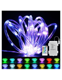 Luces de Cuerda Echosari 16m RGB a Pilas con Control Remoto