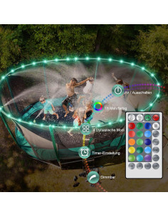 Luces de Cuerda Echosari 16m RGB a Pilas con Control Remoto 2