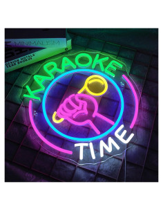 Letrero Neón Karaoke NEONLOVE Regulable USB 38x30cm