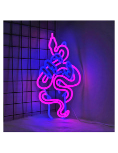 Luz de Neón LED Serpiente Whfobfe 42x22.7cm USB Decorativa