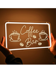 Luz de Neón LED Planzo Coffee Bar 23x40 cm USB 5V 2
