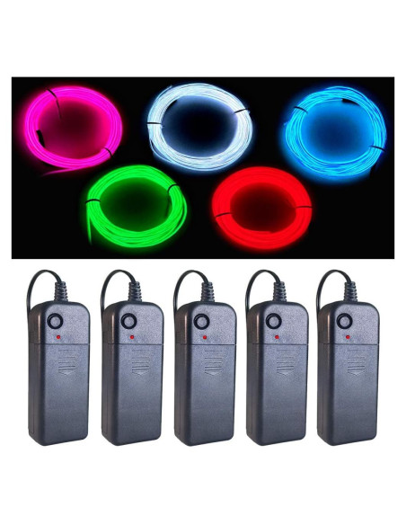 Hilo Electroluminiscente MaxLax 2.74m con Batería - 5 Colores