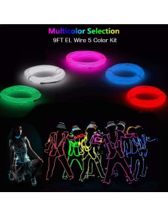 Hilo Electroluminiscente MaxLax 2.74m con Batería - 5 Colores 2