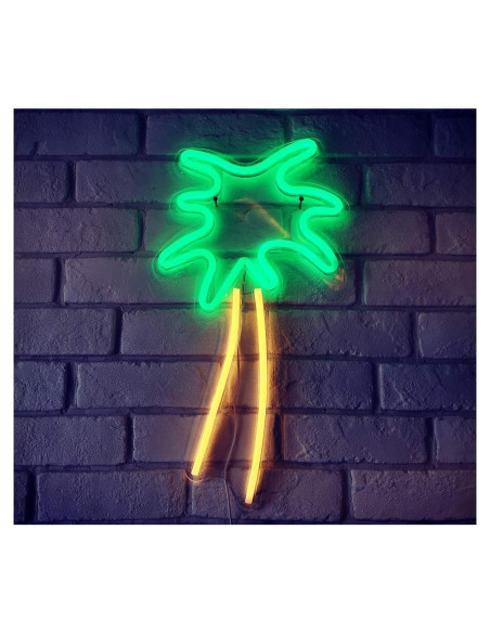 Luz de Neón Britrio Palmera 25x15 cm USB Decorativa Luz de Neón Britrio Palmera 25x15 cm USB Decorativa