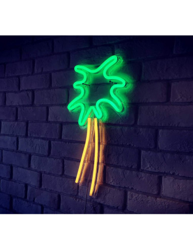 Luz de Neón Britrio Palmera 25x15 cm USB Decorativa