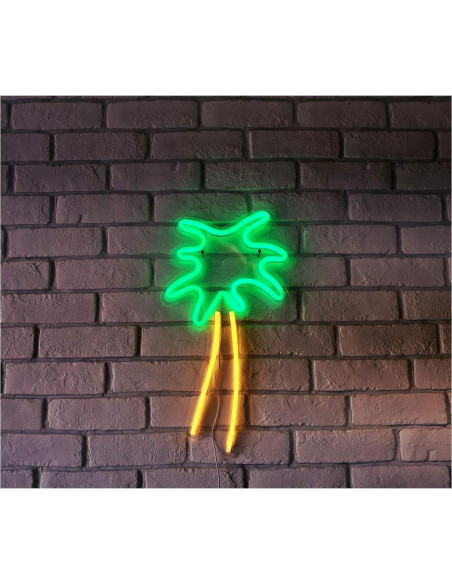 Luz de Neón Britrio Palmera 25x15 cm USB Decorativa Luz de Neón Britrio Palmera 25x15 cm USB Decorativa