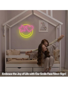 Luz de Neón LED Dimmable Cara Sonriente 33x31cm USB 2