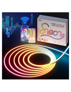 Tira de Luz LED Neón 5m SANBEN RGB Impermeable para Exterior