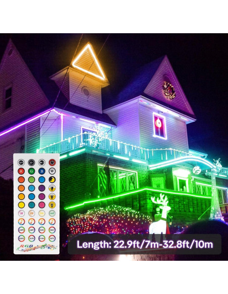 Tira de Luz LED Neón 5m SANBEN RGB Impermeable para Exterior