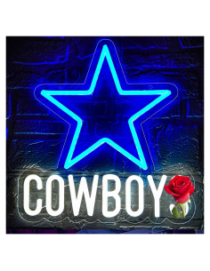 Luz de Neón de Fútbol Brineon 31x32.5cm Decoración Pared