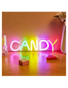 Letrero de Neón LED Caramelo Regulable Kiparfod 35.88x10.92cm