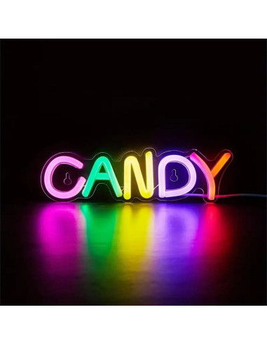 Letrero de Neón LED Caramelo Regulable Kiparfod 35.88x10.92cm