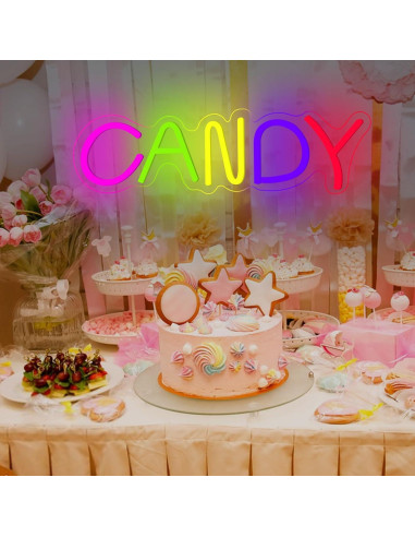 Letrero de Neón LED Caramelo Regulable Kiparfod 35.88x10.92cm