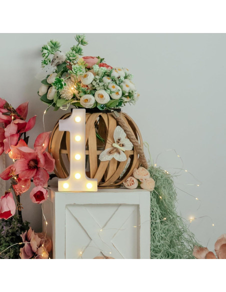 Foaky Luz Decorativa LED Número 1 para Fiestas y Bodas