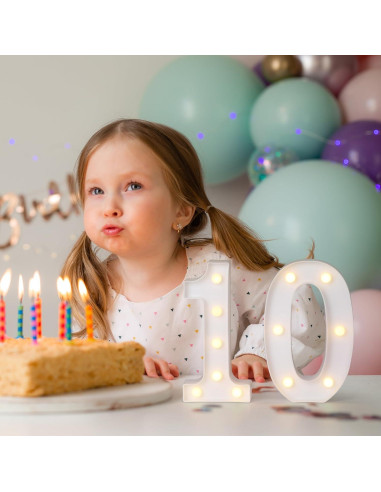 Foaky Luz Decorativa LED Número 1 para Fiestas y Bodas