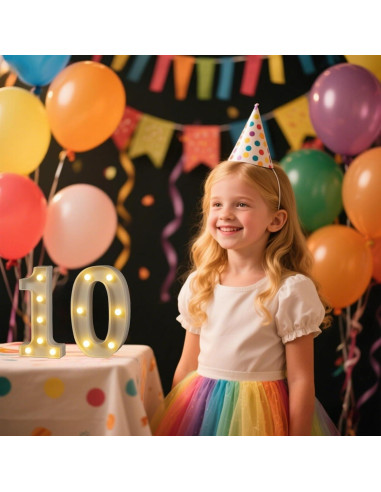 Foaky Luz Decorativa LED Número 1 para Fiestas y Bodas