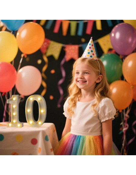 Foaky Luz Decorativa LED Número 1 para Fiestas y Bodas