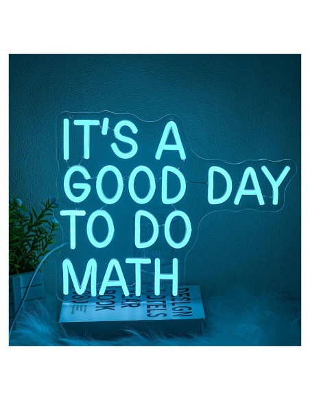 Letrero de Neón Xixkilly 'Es un buen día para hacer matemáticas' 37cm Letrero de Neón Xixkilly 'Es un buen día para hacer matemáticas' 37cm