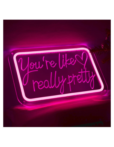 Luz de Neón LED Rosa Eres Realmente Bonita 30x20 cm