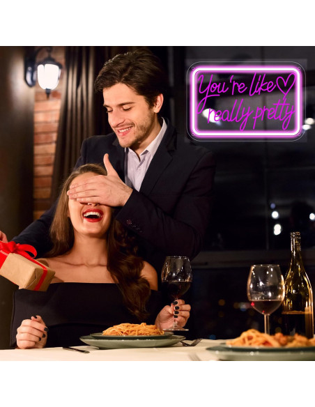Luz de Neón LED Rosa Eres Realmente Bonita 30x20 cm Luz de Neón LED Rosa Eres Realmente Bonita 30x20 cm