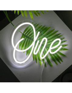 Luz de Neón Blanca LED NBZJ 30x24 cm para Decoración 2