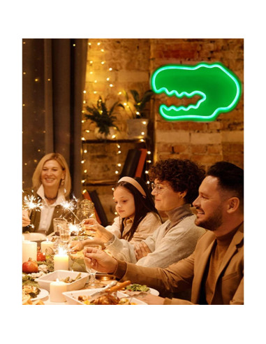 Luz de Neón Dinosaurio BYOSEKA 29x19 cm USB/Batería