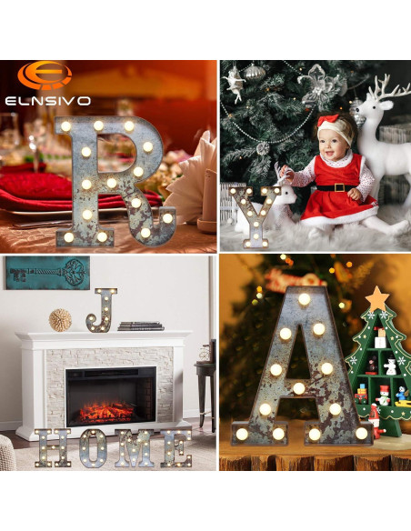 Letras Iluminadas LED Vintage Industrial Maigo Letra O Oxidada