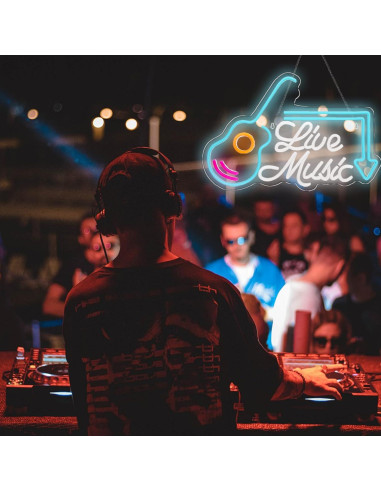 Letrero de Neón LED Musical Keello 40x26 cm Decoración Bar