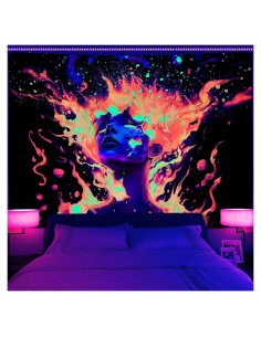 Tapiz Psicodélico Uspring 210x150cm Brilla en la Oscuridad