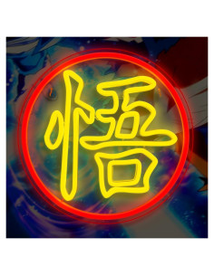 Luz de Neón LED Anime LF 30x30cm Amarillo y Rojo