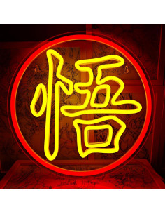 Luz de Neón LED Anime LF 30x30cm Amarillo y Rojo 2