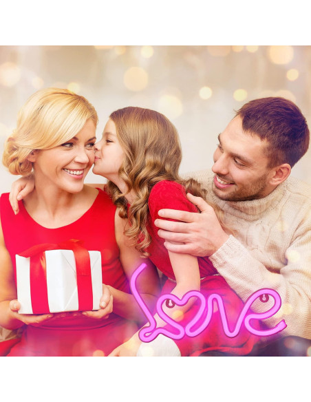 Luz de Neón Corazón Rosa Yaozhou para Decoración de San Valentín