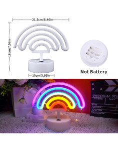 Luz de Neón Arcoíris LED JBEIY para Decoración de Escritorio 2