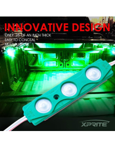 Kits de luces LED verdes Xprite para cama de camión - 8 piezas 2