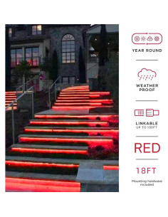 Tira de Luz LED Neón Rojo 5.49m a Prueba de Agua 120 LEDs/m 2