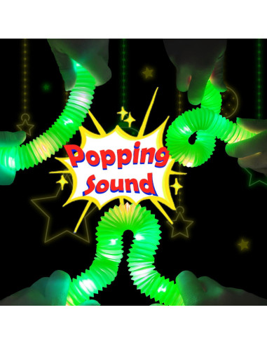 12 Palos de Luz Verde Kannove para Fiestas y Camping