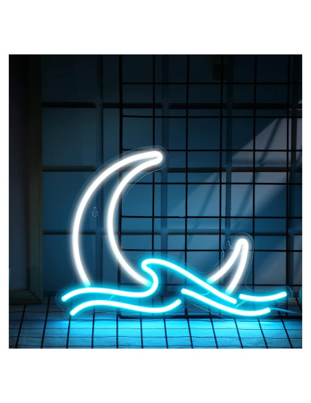 Luz de Neón Bonuci Luna LED 38 cm Decorativa para Pared