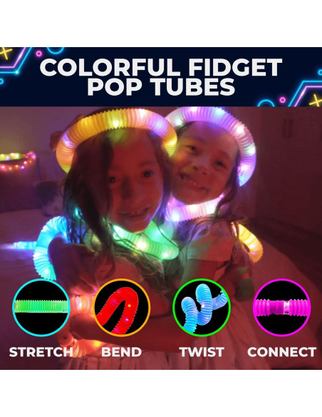 Toysery Tubos Luminosos 24 Piezas para Niños 19.05 cm