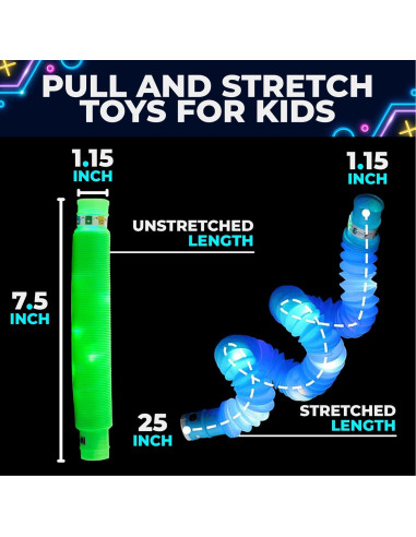 Toysery Tubos Luminosos 24 Piezas para Niños 19.05 cm