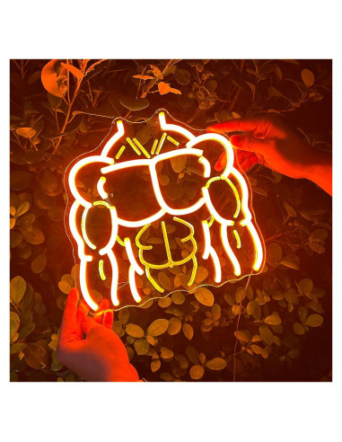 Luz de Neón JYCreativity Cuerpo Masculino Naranja 27.6x29cm