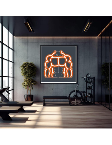 Luz de Neón JYCreativity Cuerpo Masculino Naranja 27.6x29cm