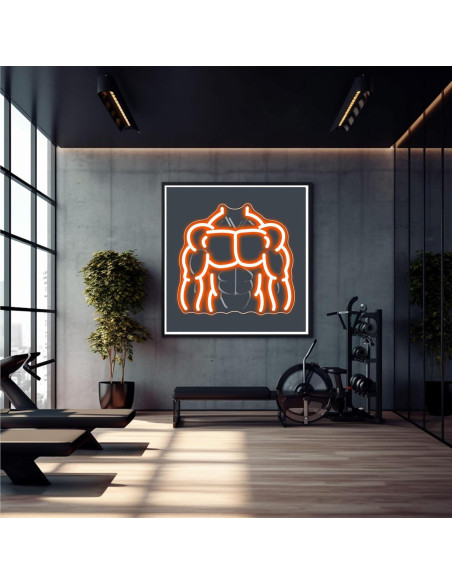 Luz de Neón JYCreativity Cuerpo Masculino Naranja 27.6x29cm