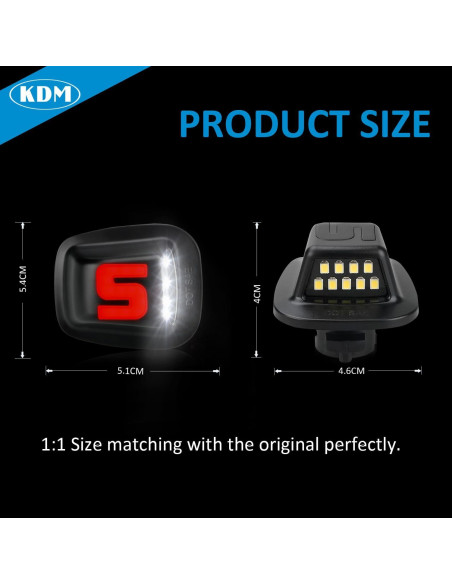Luz de Placa de Licencia LED KDM para Chevy Silverado 1988-2000