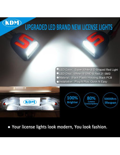 KDM Luz de Placa de Licencia LED para Chevy Silverado 1999-2013 2